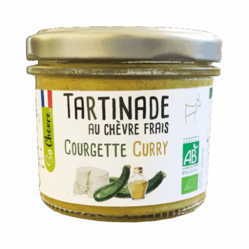 Pot tartinade au chèvre frais courgette curry